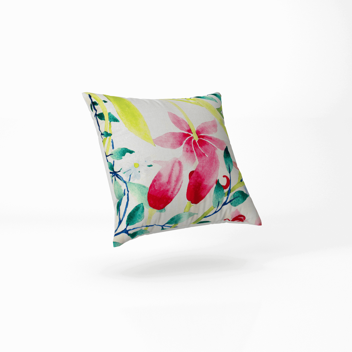 Floral Rendezvous Square Decorative Pillow Cover (20 x 20 in)