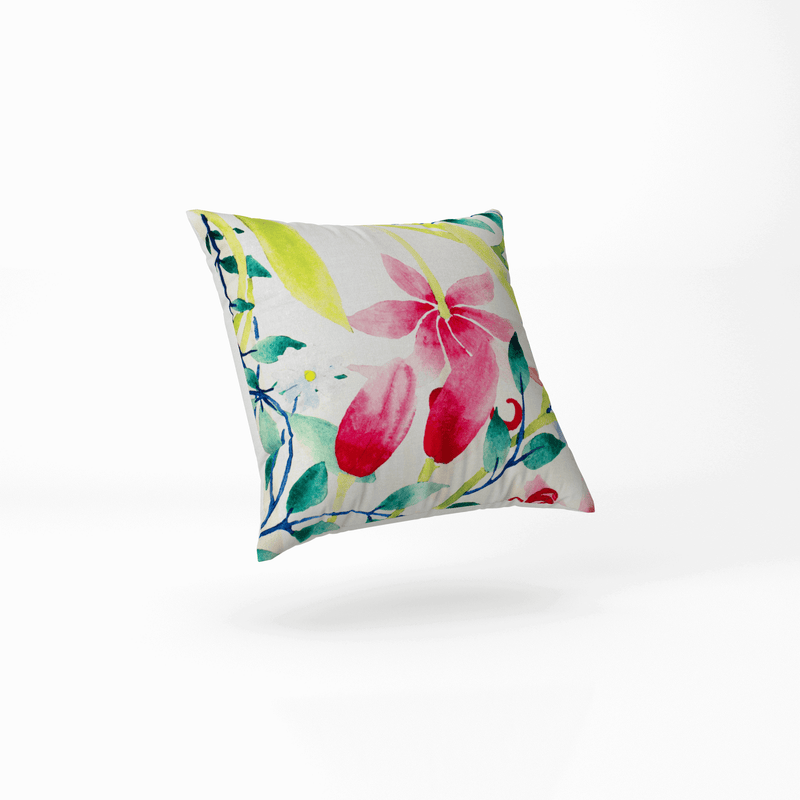 Floral Rendezvous Square Decorative Pillow Cover (20 x 20 in)