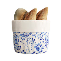 Blue Nature Linen Bread Basket