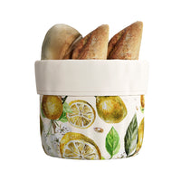 Exotic Bloom Linen Bread Basket