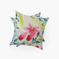 Floral Rendezvous Square Decorative Pillow Cover (20 x 20 in)