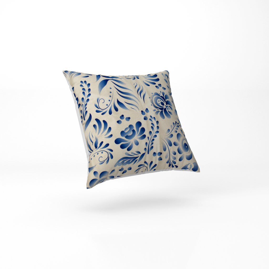 Blue Nature Square Decorative Pillow Cover (20 x 20 in)