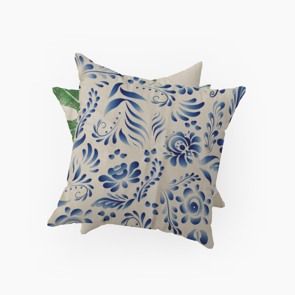 Blue Nature Square Decorative Pillow Cover (20 x 20 in)