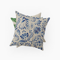 Blue Nature Square Decorative Pillow Cover (20 x 20 in)