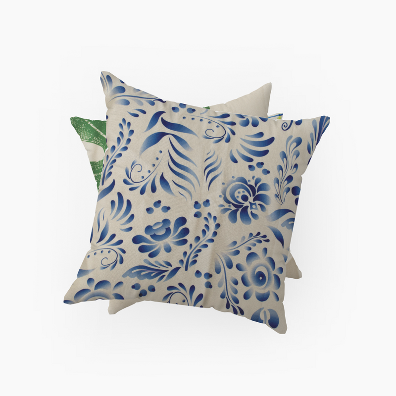 Blue Nature Square Decorative Pillow Cover (20 x 20 in)