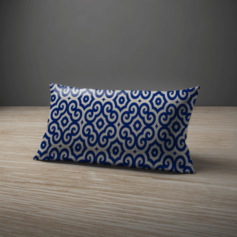 Blue Nature Decorative Lumbar Pillow Cover