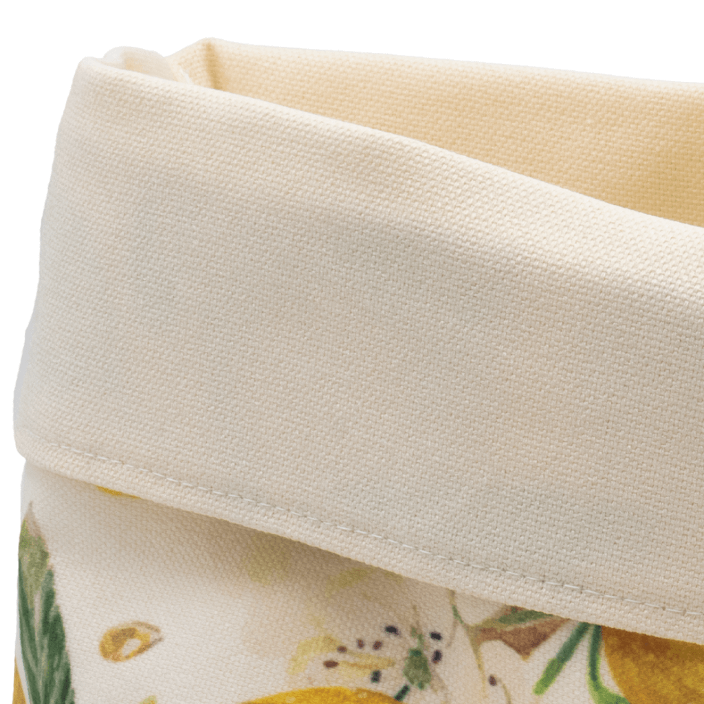 Exotic Bloom Linen Bread Basket