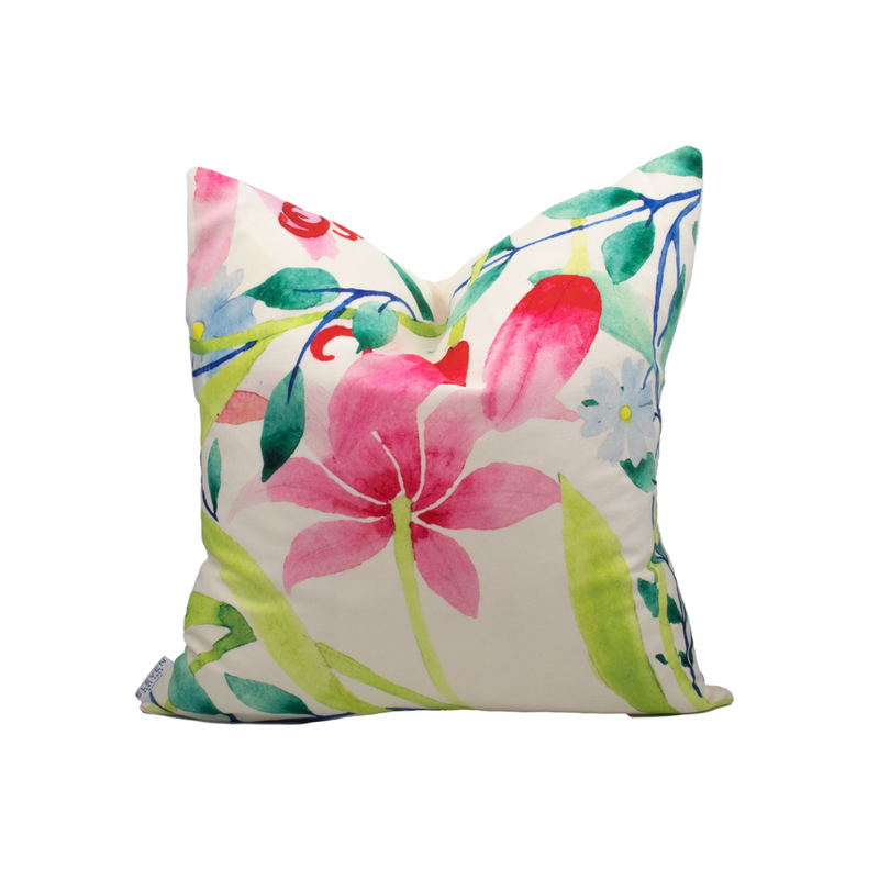 Floral Rendezvous Square Decorative Pillow Cover (20 x 20 in)