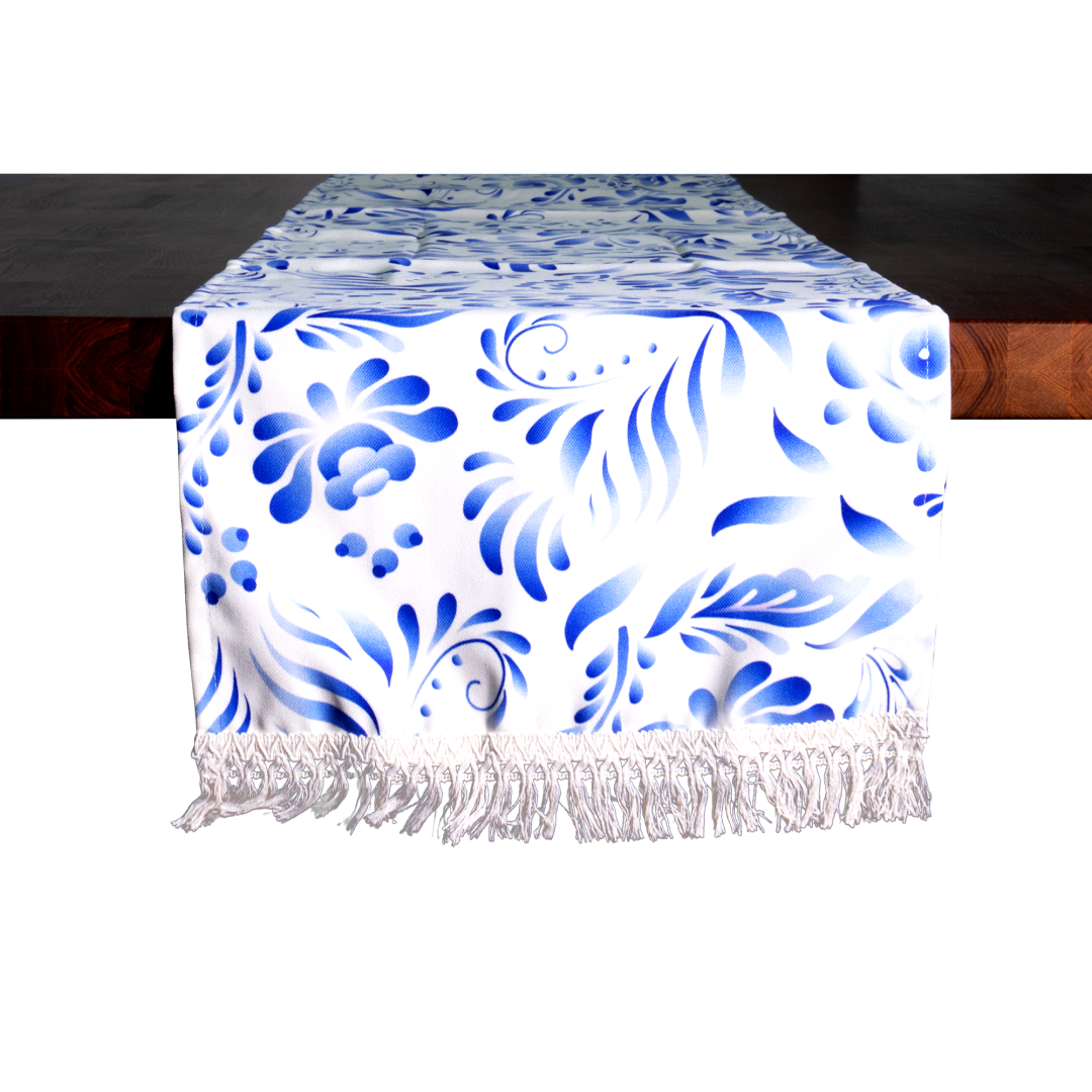 Blue Nature Table Runner